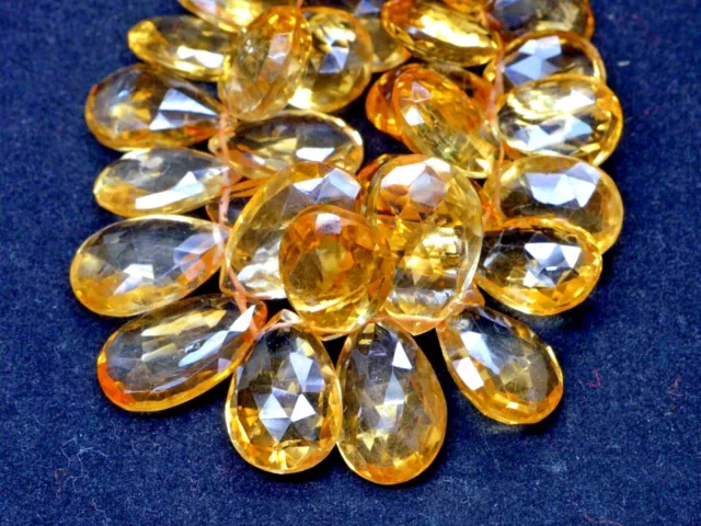 Citrine Natural Gemstones Pear Faceted Loose Beads 11X14-12X20mm 295Ct 6" Z-0104