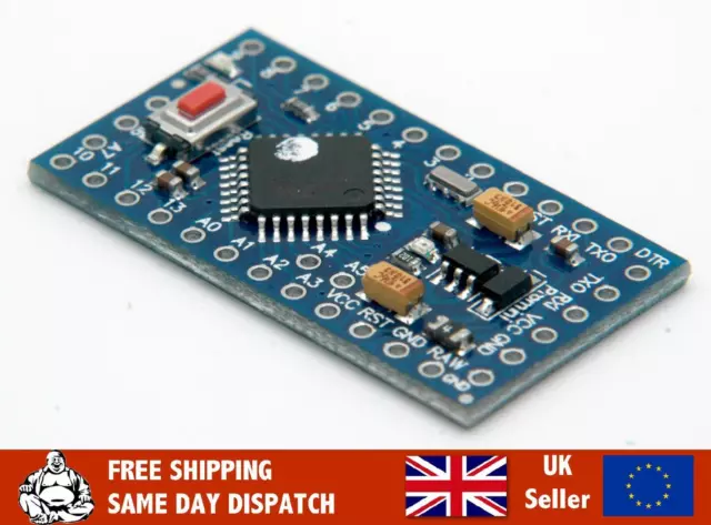 Pro Mini (Arduino Compatible) , 3.3V/8 Mhz ATMega328P - UK Seller