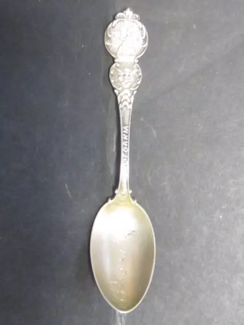 Vintage Sterling Mechanics PASADENA CALIFORNIA SOUVENIR SPOON 4 3/4" Dated 1905