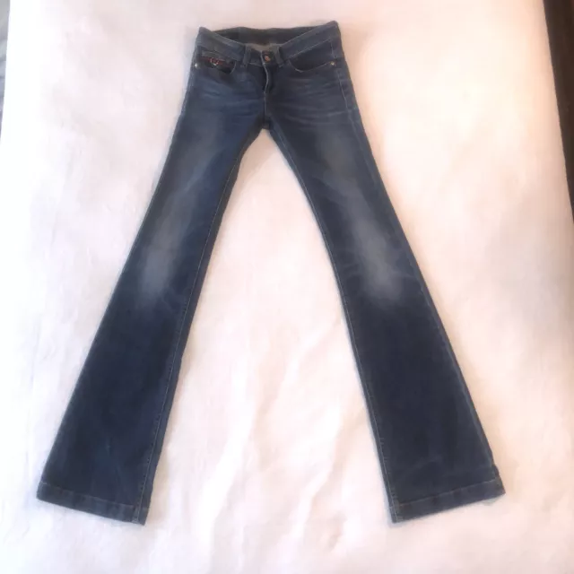 Gucci Low Rise Flared Leg Jeans Medium Wash Slight Stretch Vintage Early 2000'S 