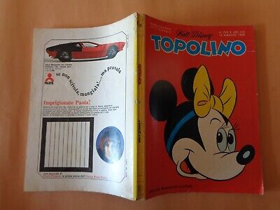 Topolino N°703 Originale Mondadori Disney"Molto Buono"1969 Con Bollini
