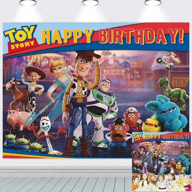 TOY STORY HAPPY Birthday Backdrop Banner Photo Vinyl Party Decor 5x3ft