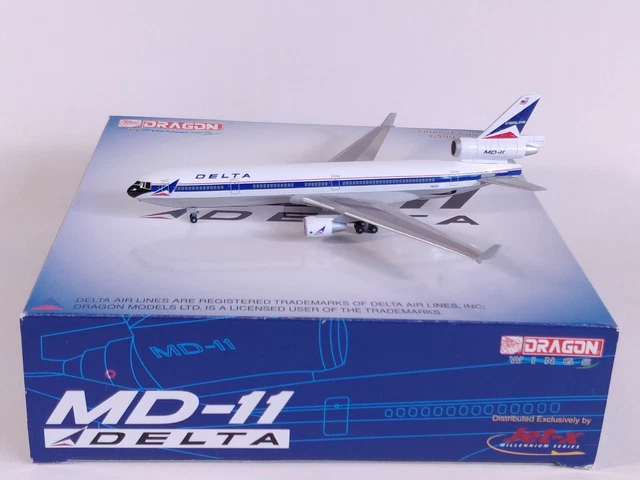 Maquette Avion Delta Airlines MD-11 Dragon Wings 1:400 - Édition Limitée 1500 Ex.