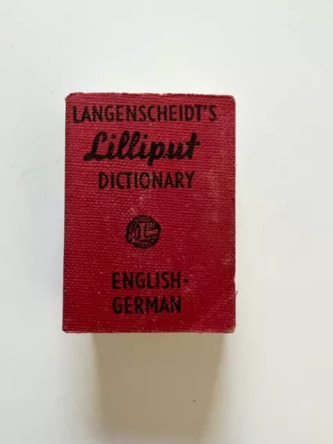 Miniature Langenscheidt's Lilliput Dictionary English-German Doll House