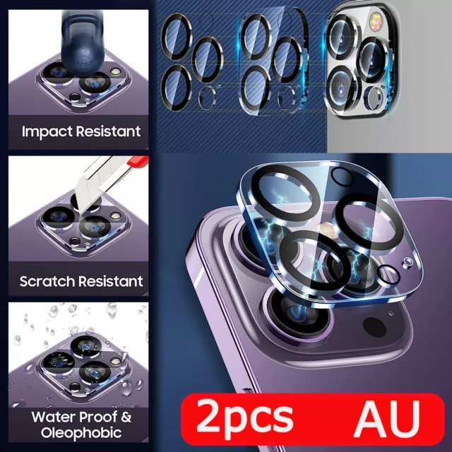 2X Camera Protector Glass Cover For iPhone 15 14 13 12 11 Pro Max Plus Mini
