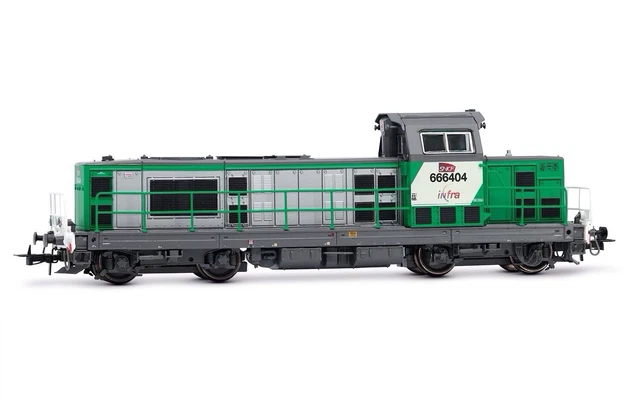Jouef HJ2442S - Locomotive diesel BB 66400 FRET verte HO avec sonorisation
