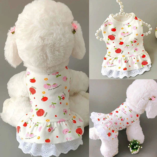 Gonna animale domestico cane abito sottile motivo floreale abbigliamento universale classico] E