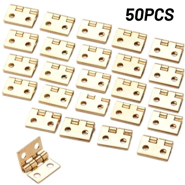 Pour petite boîte artisanat accessoires 50 pièces mini charnière laiton or st