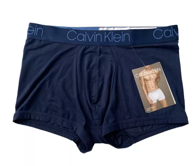 Calvin Klein Logo Band Ultra Soft Modal Blue Trunk Underwear NB1796 403 Medium M