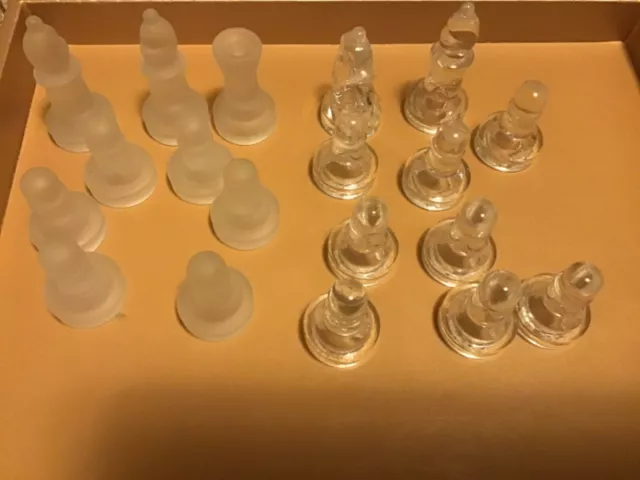 Glass Chess Piece Clear or Frosted Replacement You Choose!