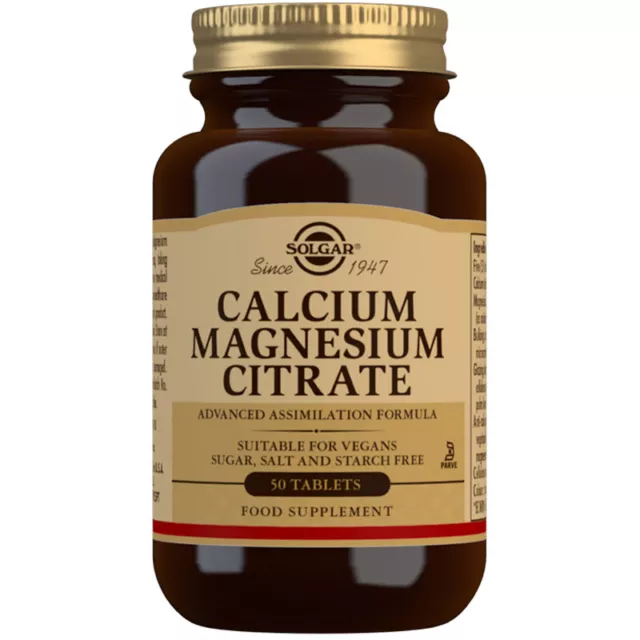 Solgar Calcium Magnesium Citrat Tabletten 50 oder 100 vegan vegetarisch glutenfrei