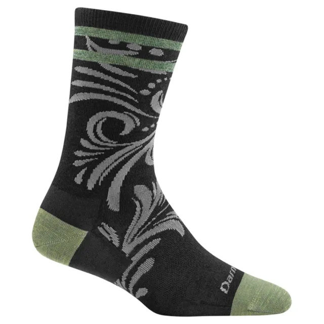 Darn Tough Black Lifestyle Crew Womens Socks Merino Wool- 6015 Medium