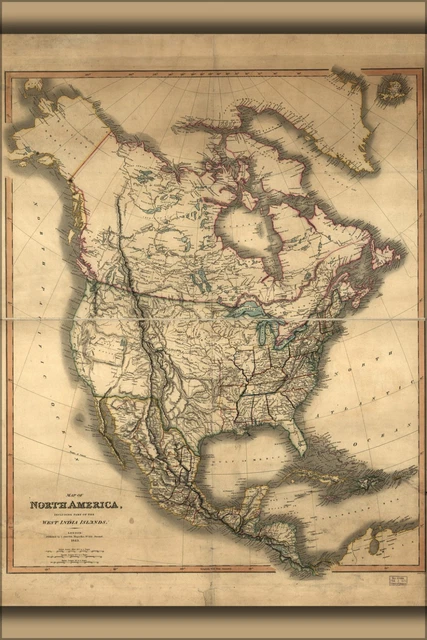 POSTER MANY SIZES Map Of North - Poster Many Sizes Map Of North America 1849.webp