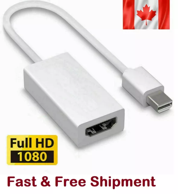 Mini Display Port DP Thunderbolt to HDMI Adapter Cable For Laptop Desktop PC