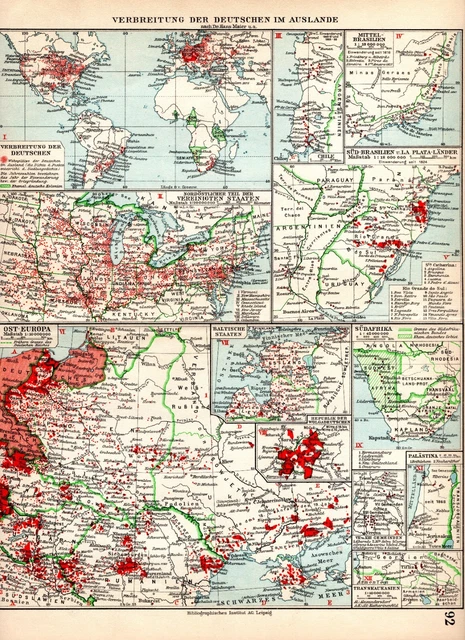 Verbreitung der Deutschen im Ausland+ alte Landkarte +Siebenbürger Sachsen+
