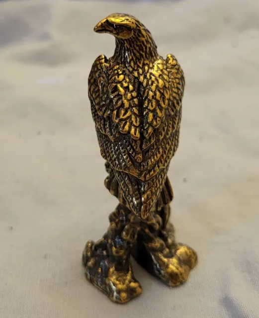 Antiker Adler massives Messing alter Goldkronleuchter Vintage viktorianischer Baum Vogel Retro 3