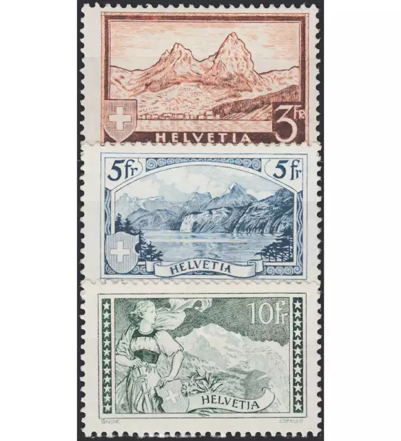 Schweiz Nr. 226-228 postfrisch ** MNH / gestempelt Gebirgslandschaften 1928
