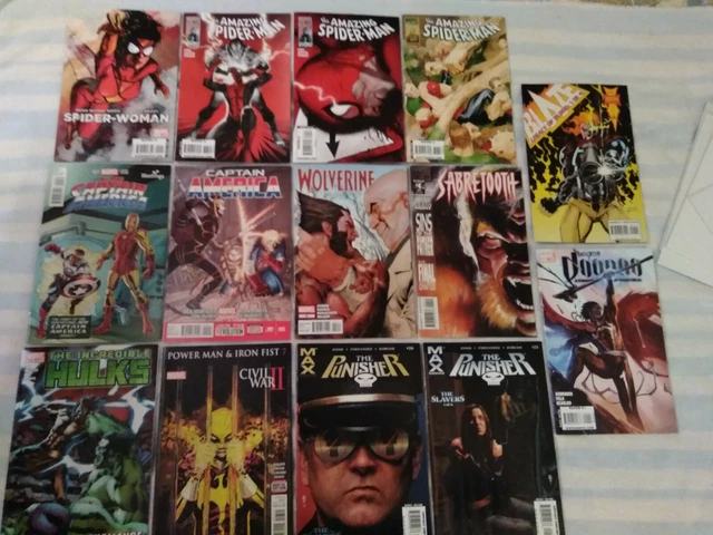 Marvel Comics Lot Spider-Man Hulk Captain America Wolverine Punisher Modern Age