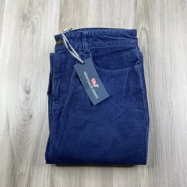 NEW Vineyard Vines 5 Pocket Corduroy Pants Blue Classic Fit Boys Size 18