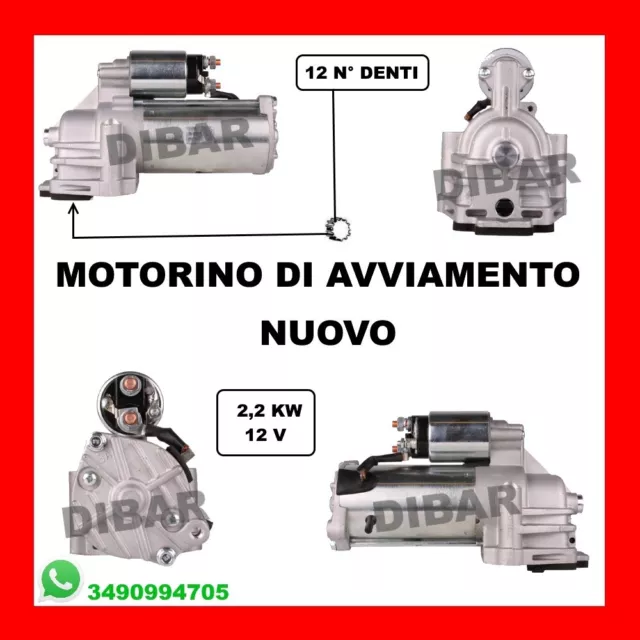 Motorino Di Avviamento Nuovo Ford Mondeo Iii 2.0 2.2 Tdci Dal 2000 2S7T11000Db