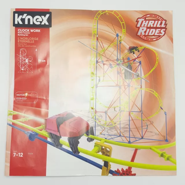 K NEX 15406 CLOCK Work Coaster Instruction Manual Booklet