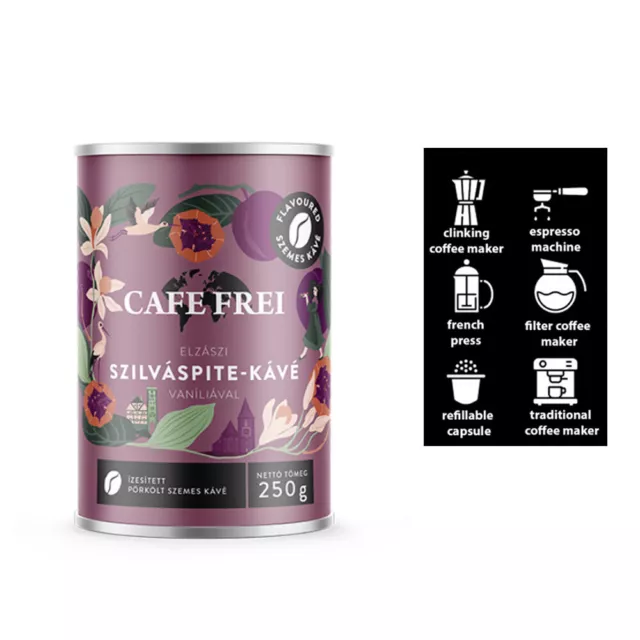 Cafe Frei Roasted Arabica Coffee Beans, Alsatian Plum Cake Coffee Flavor 250gx6 2