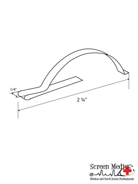 100 pack Leaf Springs - corner type lea springs for window screen frames