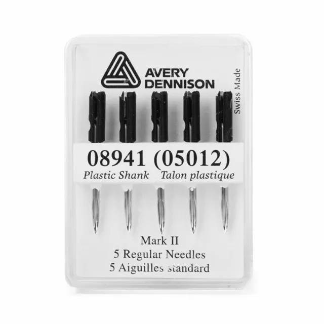 5 x Avery Dennison Mark 2 Standard Tagging Gun Needles Regular Kimble Tag Mk II