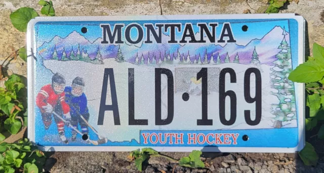 Plaque dimmatriculation Montana ALD169 USA US License Plate - Youth Hockey