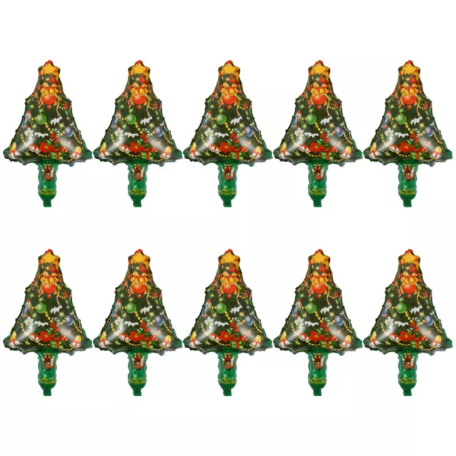 10 piezas de material de lámina de aluminio varilla de árbol de Navidad inflable niño