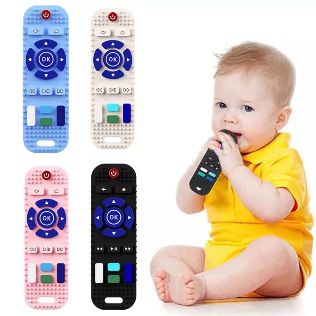 TV Remote Control Shape Soft Silicone Teething Toys Baby Molar Teether Chew Toy&