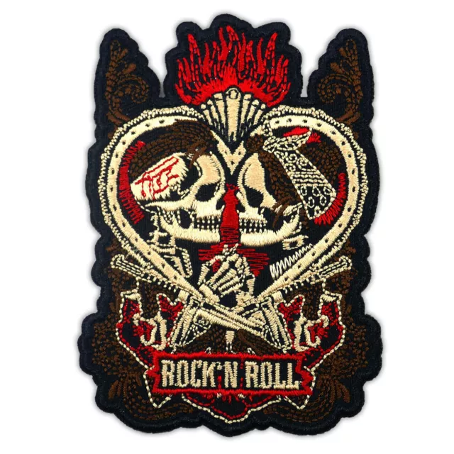 Aufnäher Aufbügler Patch ROCK'N ROLL Rockabilly Rockabella Oldschool Tattoo INK