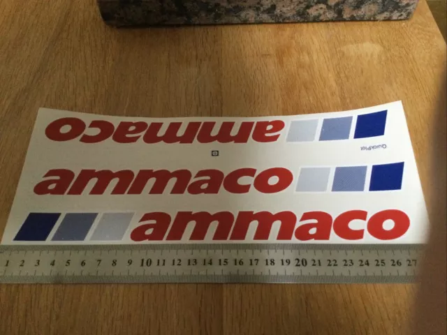 Ammaco Frame Decals  - On Clear Vinyl  - Old School BMX.