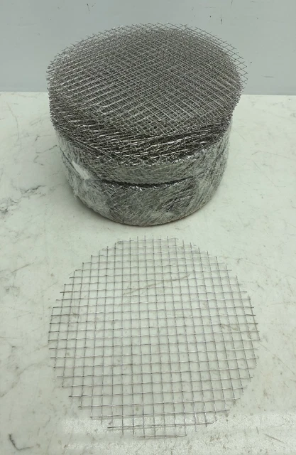 100 Pack 6" Stainless Steel Welded Wire Circles 4 Mesh .023" 304SS 6215009D