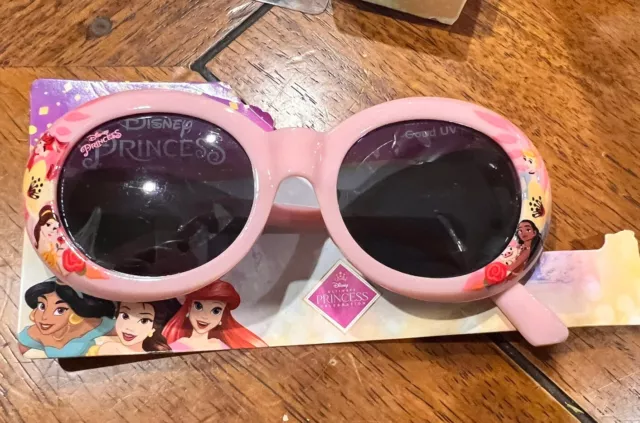 Disney Princess Pink Sunglasses Uva Uvb Protection Round Dark Tint