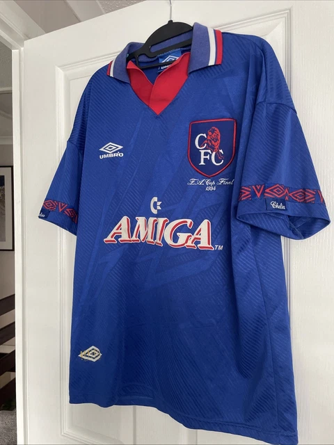 ウェア Chelsea FC Umbro [FA CAP final 1994 ] 1993/94 Chelsea Home Football Shirt / Vintage Umbro Soccer