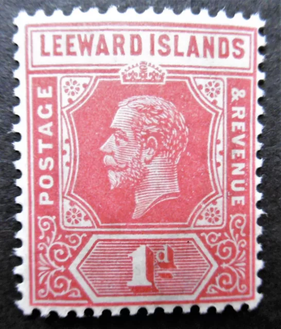 GB Leeward Islands  MH 1931-32 1d Bright Scarlet Wmk Script Die 1 SG 83 CV £ 45