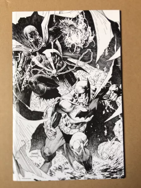 Batman Spawn #1 1:100 Jim Lee Black And White Variant Image Dc