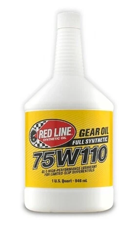 Red Line Oil 75W110 Gear Oil Synthetic GL-5 Differential Gear Oil 1 Quart - Case