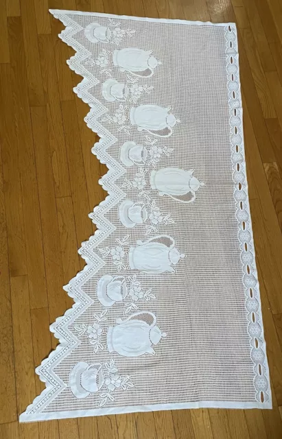 Vintage Window Valance-Lace 62x31