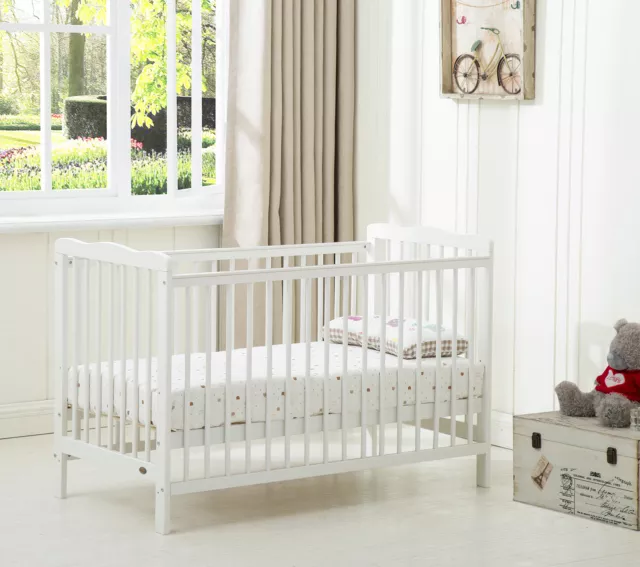 MCC® Brooklyn Baby Cot Crib With Water repellent Mattress