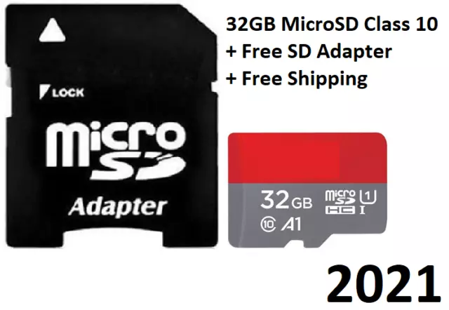 Adaptateur pour carte micro SD 32 Go TF mémoire flash microSD microSDHC classe 10