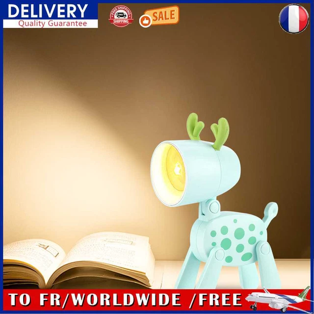 Animal Bedroom Lamp Adjustable Lamp for Room Decoration (Spotted Deer Green)