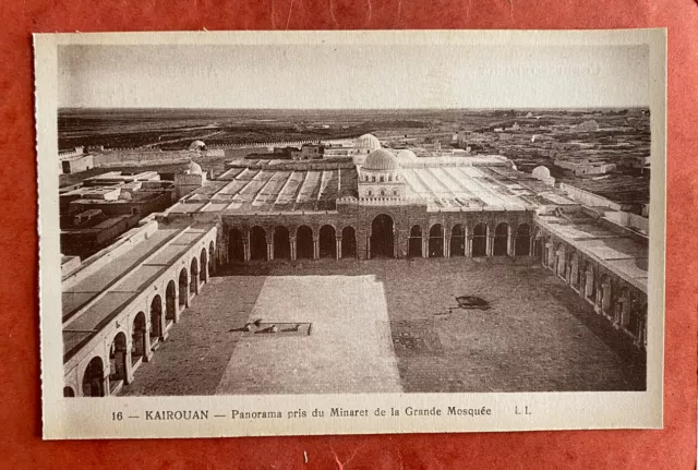 CPA TUNISIE KAIROUAN - Panorama pris du Minaret de la Grande Mosquée