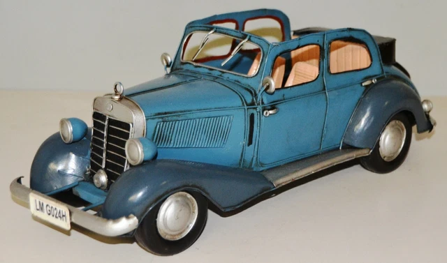 Voiture Ancienne En Tôle BMW Isetta - Modèle 53cm - Décoration Nostalgie - Neuf