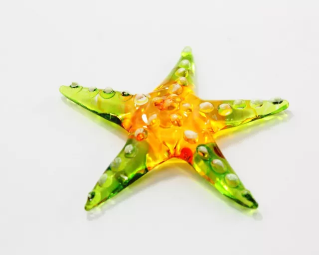 Small Glass Animal Starfish handmade Miniatures Figurines decor handmade