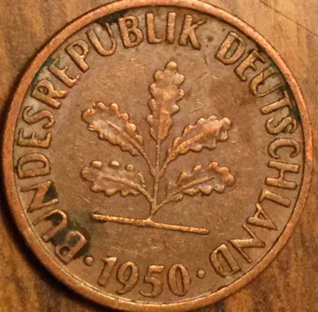 1950 Germany 1 Pfennig Coin
