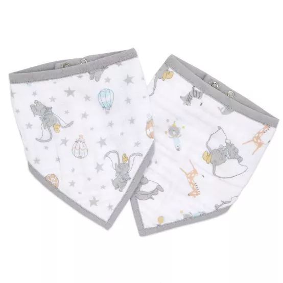 aden & anais Essentials Disney Bandana Bibs 2 Pack - Dumbo New Heights