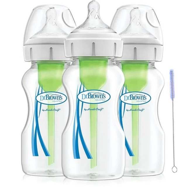 Dr. Brown's 9 oz Options+ Wide-Neck Bottles, 3-Pack
