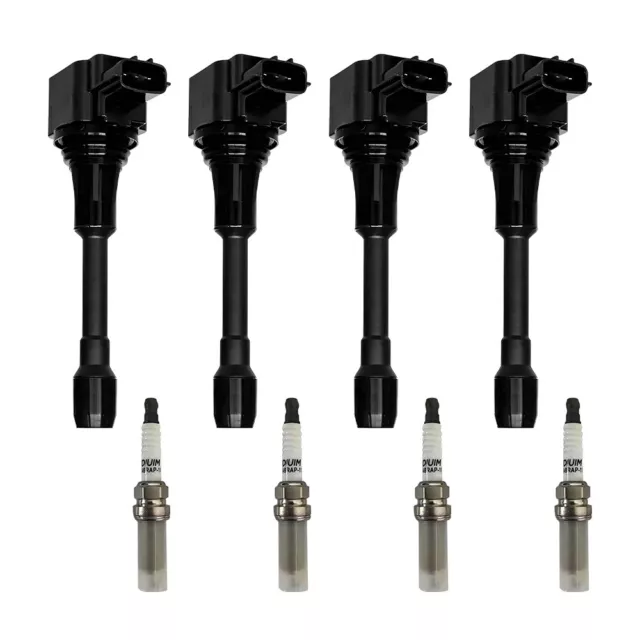 4x Ignition Coil uf549 & 4 Spark Plug For Nissan Altima Cube Rogue Infiniti FX50